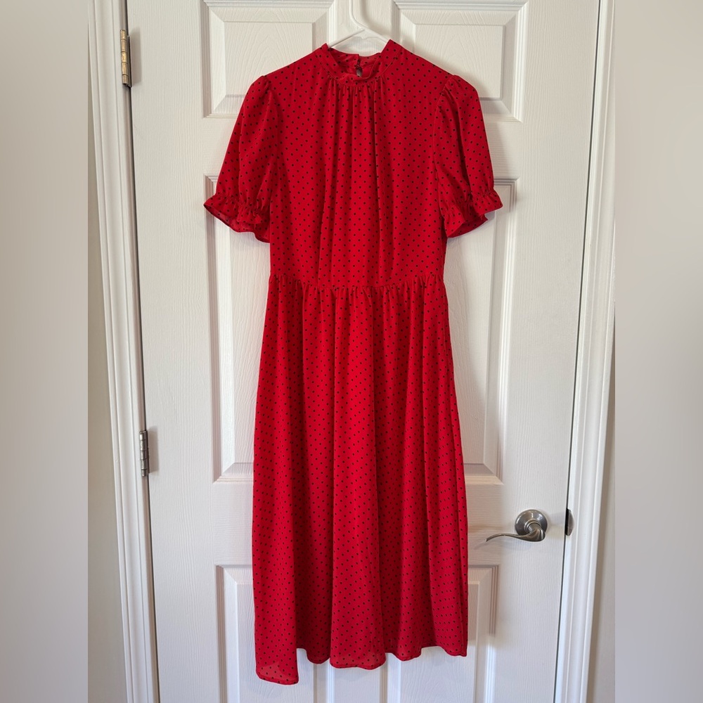 NWT Who What Wear Red Midi Dress